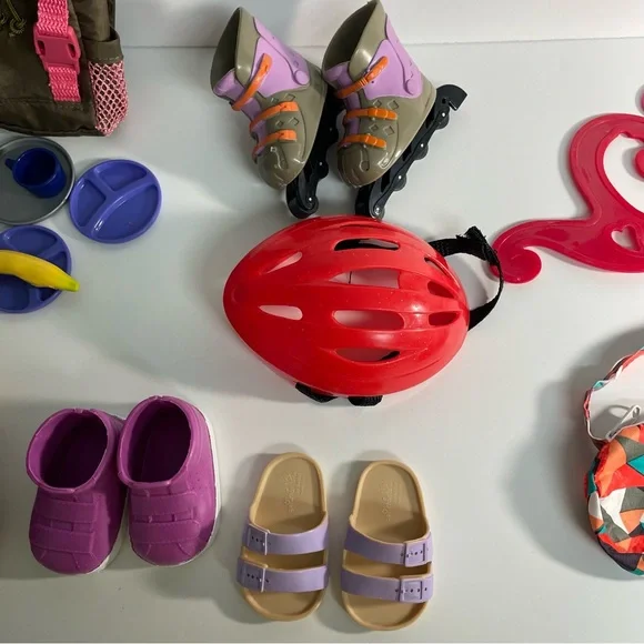 Our Generation Accessories Lot Shoes Skates Boots Fits 18" Dolls - Picture 2 of 5